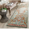 thumbnail image 1 of SAFAVIEH Wyndham Thurstan Floral Geometric Wool Runner Rug, Blue/Rust, 2'3" x 9', 1 of 6