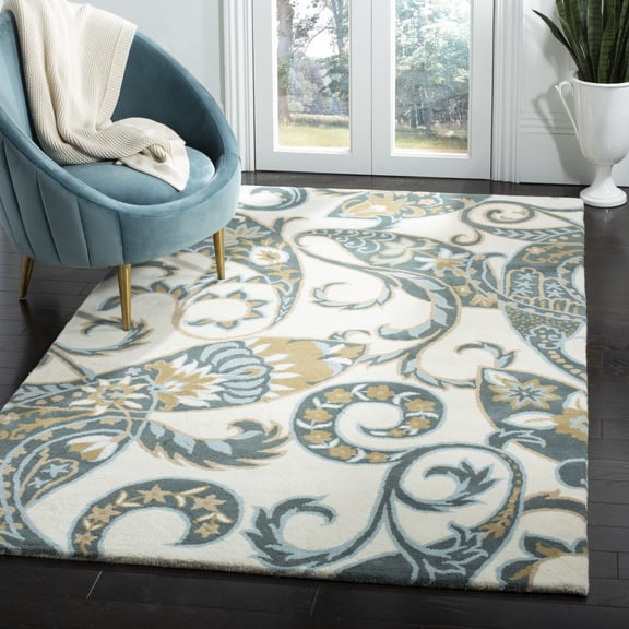 Safavieh Wyndham Dulcibella Floral Wool Area Rug, Ivory/Multi, 4' x 6'