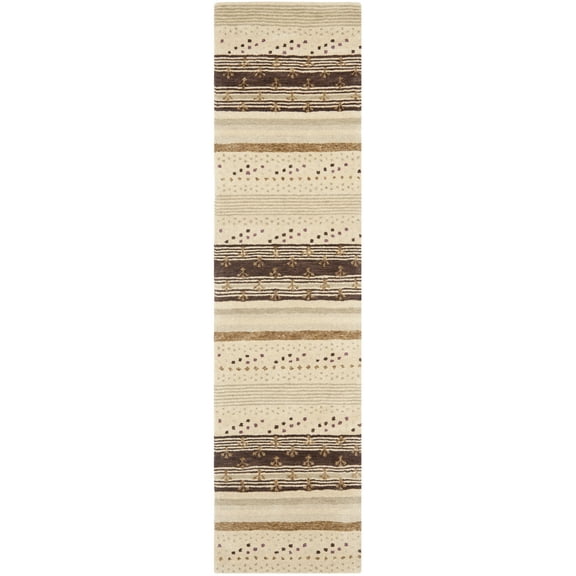 SAFAVIEH Wyndham Willis Striped Runner Rug, Ivory/Multi, 2'3" x 9'