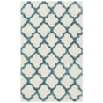 thumbnail image 1 of SAFAVIEH Yadira Geometric Quatrefoil Kids Shag Area Rug, Ivory/Blue, 3' x 5', 1 of 10