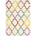 thumbnail image 1 of SAFAVIEH Yadira Geometric Quatrefoil Kids Shag Area Rug, Ivory/Multi, 5'3" x 7'6", 1 of 7