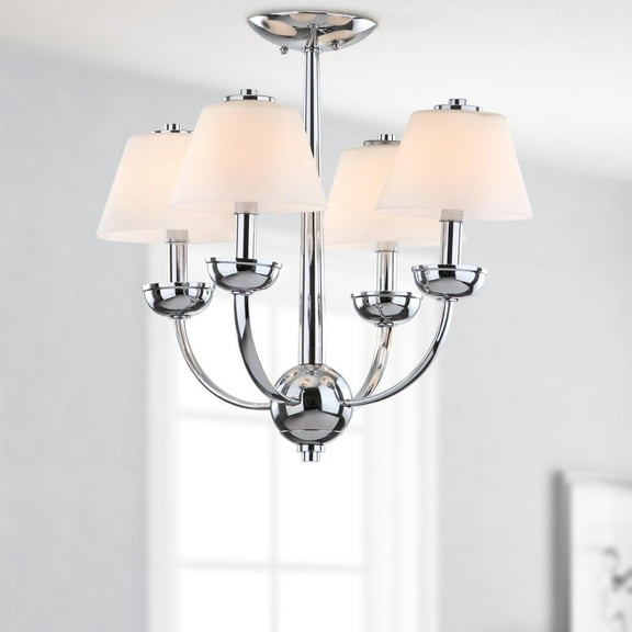 SAFAVIEH Yardley 4-Light Adjustable Chandelier, Chrome