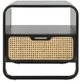 thumbnail image 1 of SAFAVIEH Yates Contemporary 1 Drawer Nightstand,Black/Natural Rattan, 1 of 14