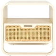 thumbnail image 1 of SAFAVIEH Yates Contemporary 1 Drawer Nightstand,White/Natural Rattan, 1 of 14