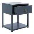 thumbnail image 1 of SAFAVIEH Yudi 1-Drawer 1 Shelf Nightstand Navy, 1 of 7