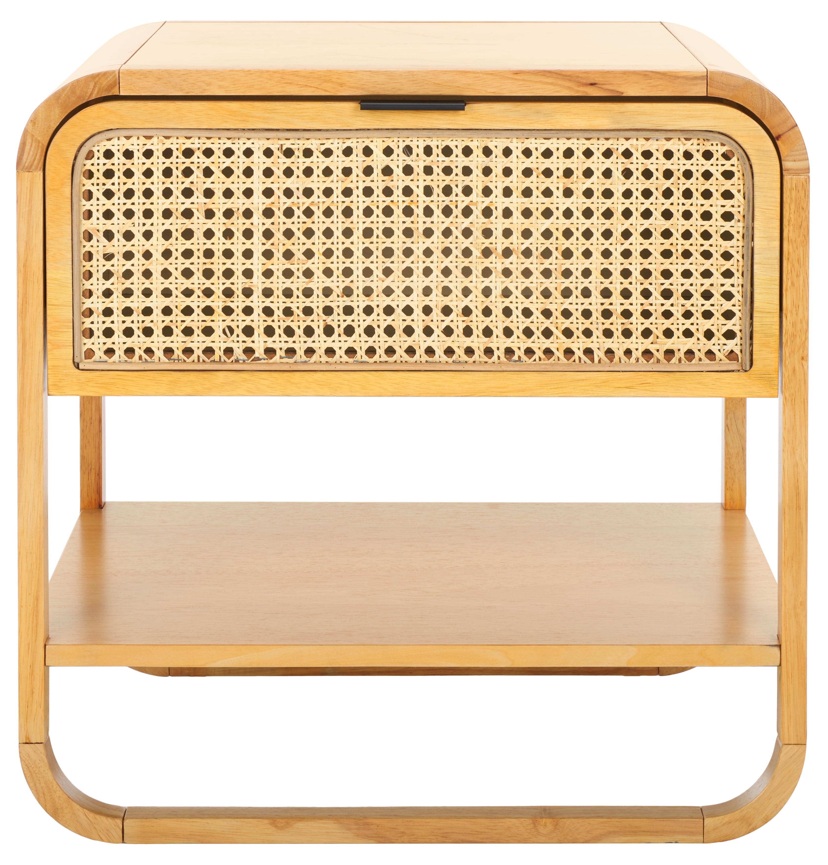 SAFAVIEH Yunis Contemporary 1 Drawer Nightstand,Natural/Natural Rattan