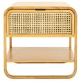 thumbnail image 1 of SAFAVIEH Yunis Contemporary 1 Drawer Nightstand,Natural/Natural Rattan, 1 of 14