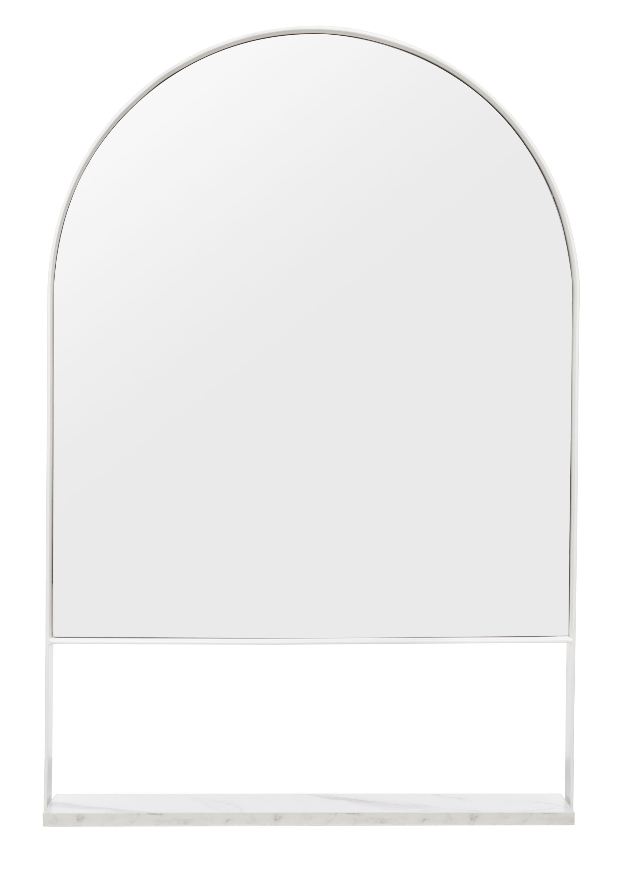 Yuriko 24" White Wood Rectangular Full Length Mirror