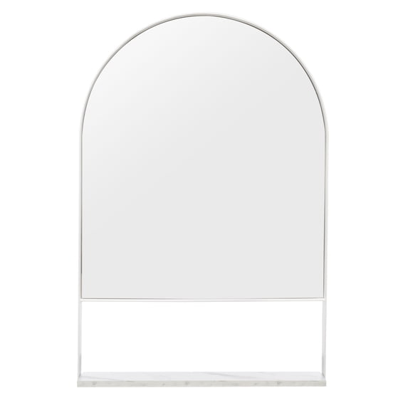 SAFAVIEH Yuriko 24 in. x 36 in. Solid Frame Mirror, White