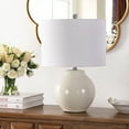 thumbnail image 1 of SAFAVIEH Zaid 21.5 in. Solid Resin Table Lamp, Ivory, 1 of 4