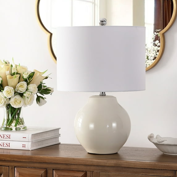 SAFAVIEH Zaid 21.5 in. Solid Resin Table Lamp, Ivory