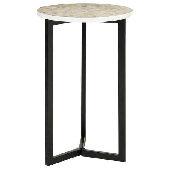 SAFAVIEH Zaira Contemporary Modern End Table, Beige/Multi