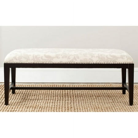 SAFAVIEH Zambia Traditional Rustic Upholstered Bench, Taupe/Beige
