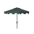 thumbnail image 1 of SAFAVIEH Zimmerman 11' Market Crank Round Patio Umbrella, Dark Green, 1 of 4