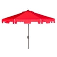 thumbnail image 1 of SAFAVIEH Zimmerman 11' Market Crank Round Patio Umbrella, Red, 1 of 5