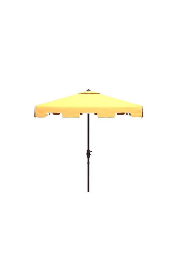 Zimmerman 7.5' Market Crank Square Patio Umbrella, Yellow/White