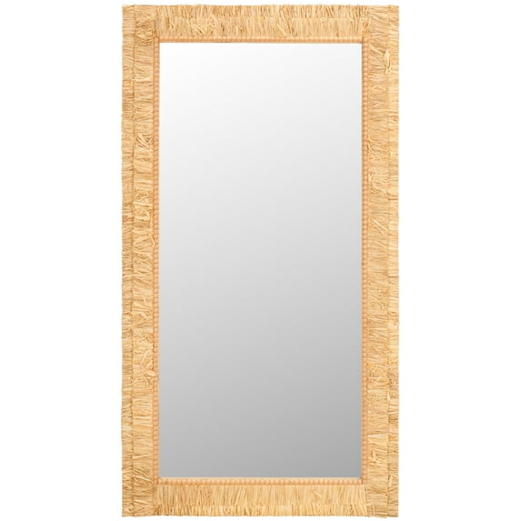 SAFAVIEH Zoelle 29.72" x 54.9" Natural Natural Wall Mirror
