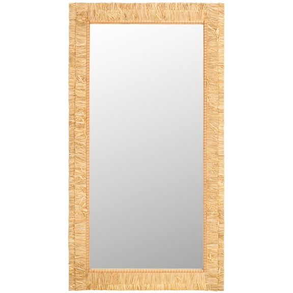 SAFAVIEH Zoelle 29.72" x 54.9" Natural Natural Wall Mirror