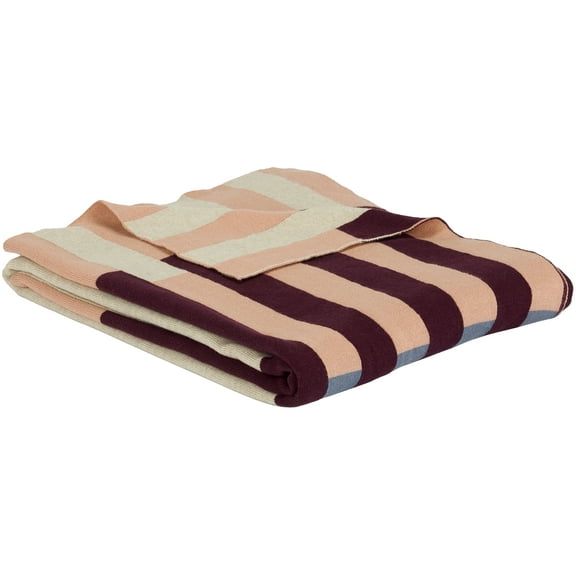 SAFAVIEH Zoie Contemporary Multi Striped Cotton Throw, 50" x 60"