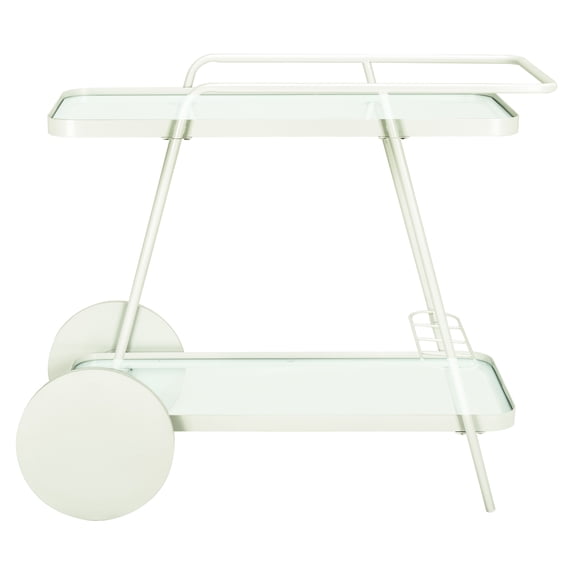 SAFAVIEH Zunia 2-Tier Metal Kitchen Serving Cart, White