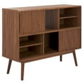thumbnail image 1 of SAFAVIEH javante Farmhouse Sliding Door Media Stand, Walnut (43.1 in. W x 14.6 in. D x 34.4 in. H), 1 of 1
