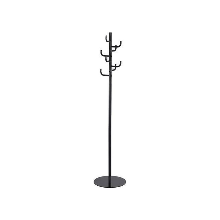 Safco Hook Head Coat Rack - 8 Hooks - for Coat, Jacket, Purse, Hat, Garment - Tubular Steel - Black - 1 Each Safco Hook Head Coat Rack - 8 Hooks - for Coat, Jacket, Purse, Hat, Garment - Tubular Steel - Black - 1 Each