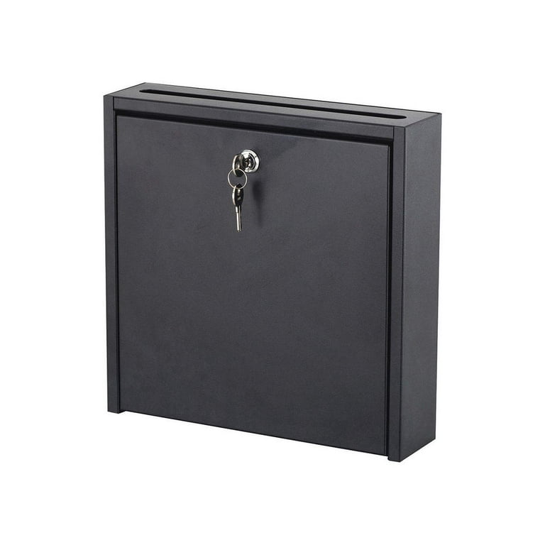 Wall-Mountable Interoffice Mailbox, 12 x 3 x 12, Black Wall-Mountable Interoffice Mailbox, 12 x 3 x 12, Black