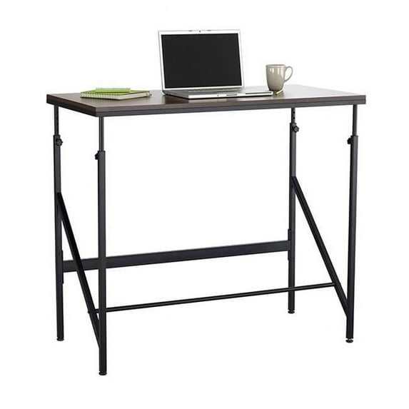 SAFCO Products 50 x 48 x 24 in. Standing Height Desk, Walnut & Black
