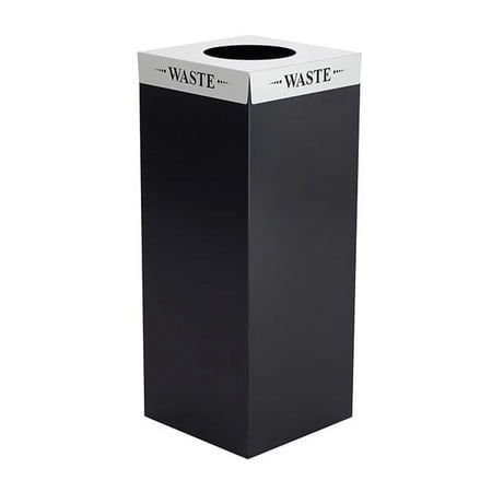SAFCO Products Square-Fecta Waste Lid - Silver