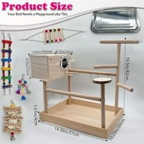 SAFE & DURABLE BIRD PLAYGROUND WITH BREEDING BOX - Parrot  Stand for Cockatiel, Parakeet & Small Birds