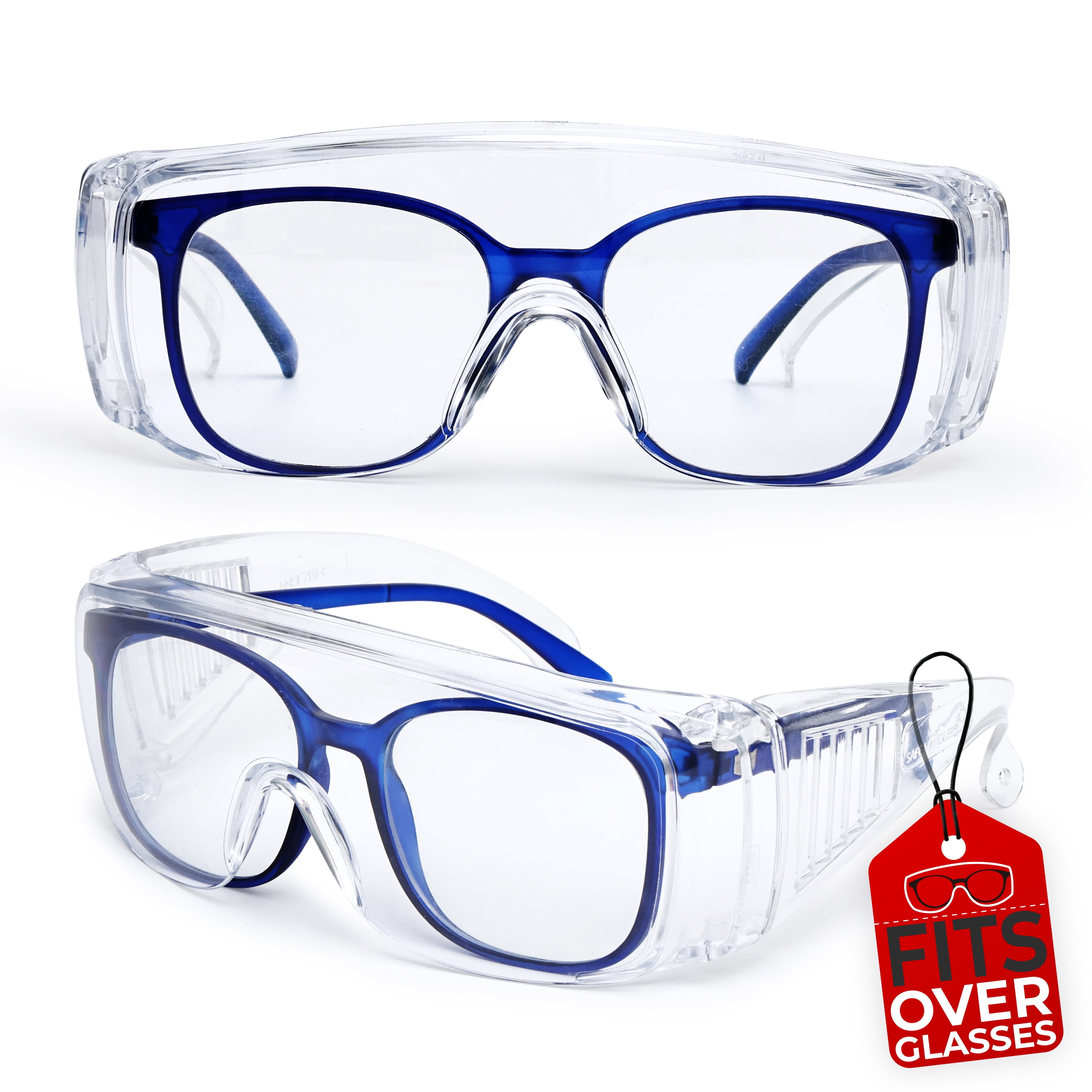 SAFE HANDLER Diamont Vented Safety Glasses, Over Eyeglasses