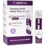 SAFE LIFE Fentanyl Urine Test Dip Card   Highly Sensitive, 1 ng/ml Low Cutoff, Accurate & Easy at-Home Drug Test for OTC Use [ 5 Pack]