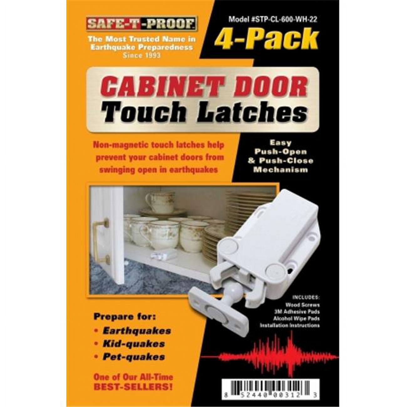 Safe T Proof Cabinet Door Touch Latches