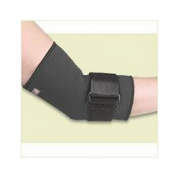 FLA Orthopedics Safe T Sport Neoprene Tennis Elbow Sleeve Soft Nylon Loop Lining, Small: 7 Inches - 9 Inches, Navy