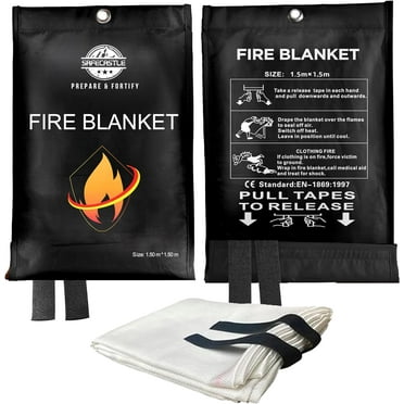 DIBBATU Fire Blanket Emergency For Kitchen, Suppression Flame Retardent