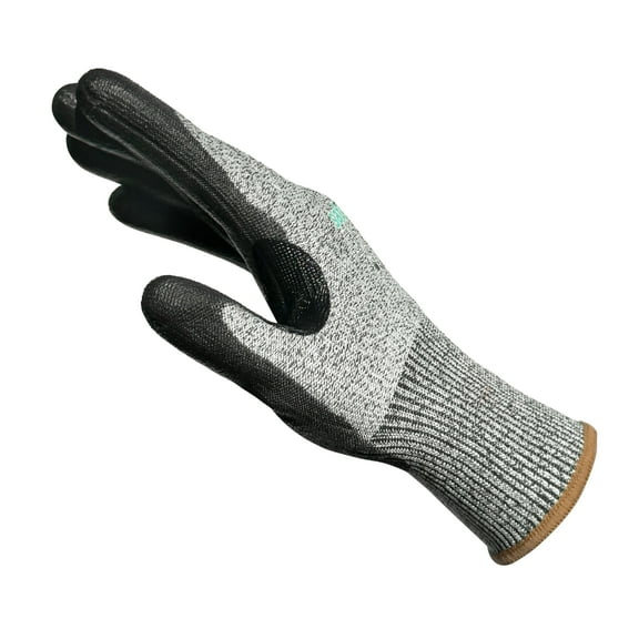 Safedenn PU Coated D Class Cut-Resistant Work Gloves - Abrasion Resistant & Non-Slip Grip, 3 Pairs, L, OEKO-TEX Certified