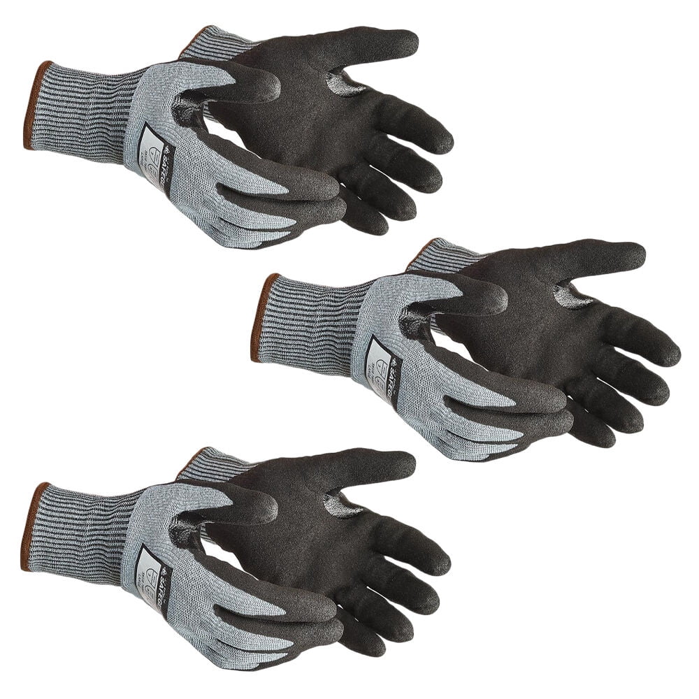SAFEGEAR Bladestop Nitrile A7 Cut Glove, Medium, 3 Pairs, Food Safe ...