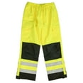 thumbnail image 1 of SAFEGEAR Class E Lime Green/Yellow & Black, High Visibility Rain Pants w/Reflective Tape -  2XL, 1 of 6