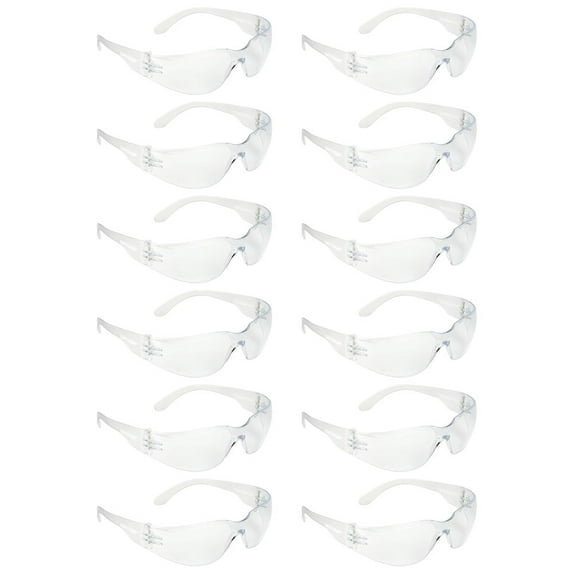 SAFEGEAR Clear Safety Glasses 12-pk. - Scratch Resistant Safety Glasses for Men & Women - ANSI Z87.1 Compliant, UV Protection, Lightweight