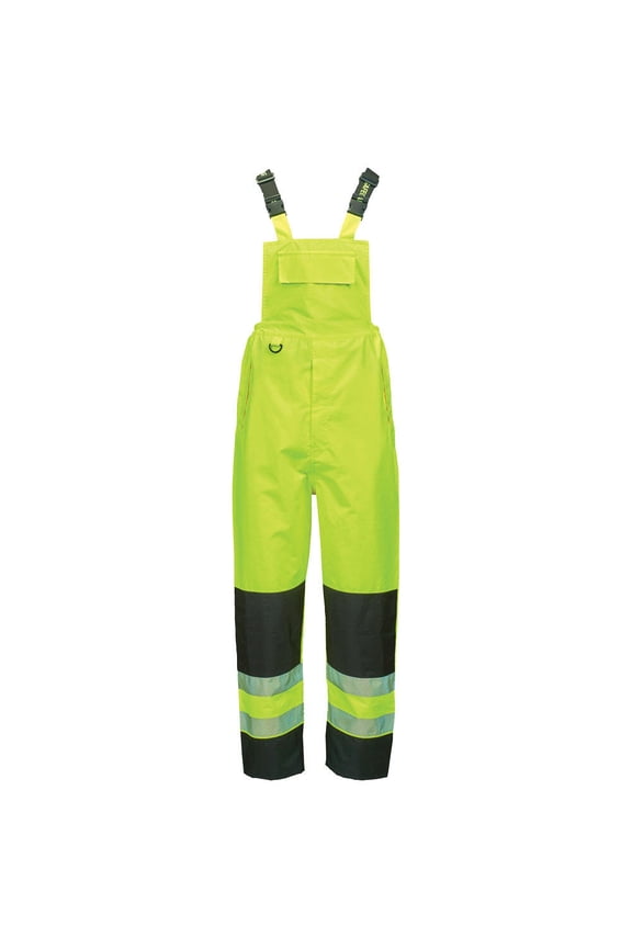 SAFEGEAR Hi‑Vis Rain Pant, ANSI Class E, Waterproof Bib Overalls, X-Large