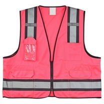SAFEGEAR L/XL Pink High Visibility Safety Vest - Unisex, Polyester - JJ Keller