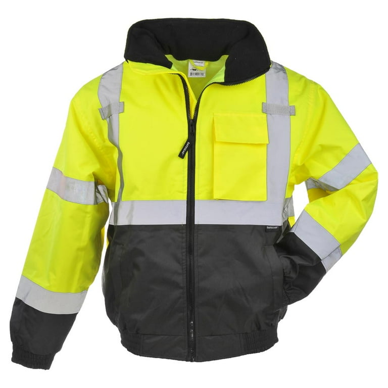 Hi Vis Yellow Bomber Jacket