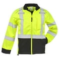 thumbnail image 1 of SAFEGEAR Type R Class 3 Softshell Jacket - Large - Lime Green/Yellow & Black, High Visibility Jackets for Men or Women - ANSI/ISEA Compliant - J. J. Keller, 1 of 7