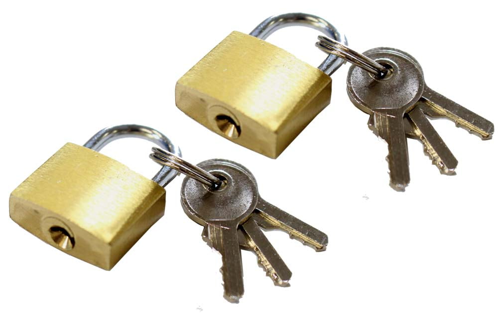 SAFEGUARD 2Piece 4/5" Brass Mini Padlocks Keyed Alike Rust
