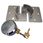 SAFEGUARD Heavy Duty Chrome Plated Steel Padlock Set | 8 20.3 cm x 4.5 11.4 cm x 1.75 4.4 cm | Shackleless & Almost Indestructible | with 2 Keys | Ideal for Garages & Storage Sheds