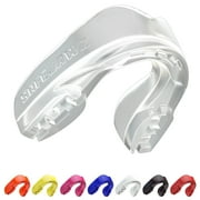 SAFEJAWZ Sports Mouthguard Slim Fit, Adults and Junior Mouth Guard with Case (Clear, Adult (+12 Years))