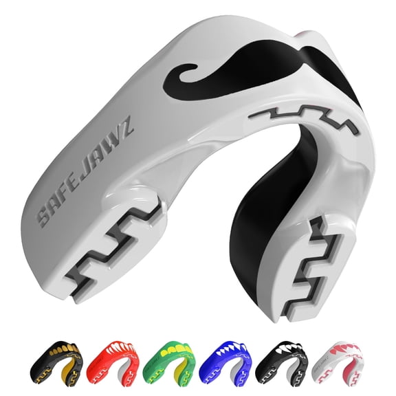 SAFEJAWZ Sports Mouth Guard with Case, Dual Layer Adults and Youth Mouthguard (Mo, Adult (12+ Years))