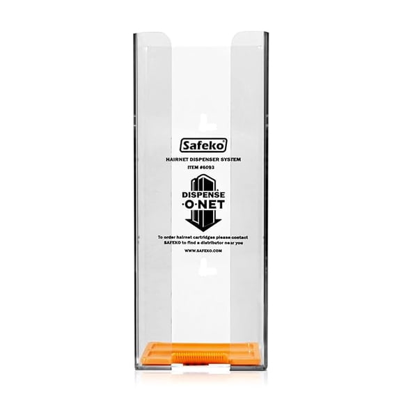 SAFEKO Dispense-O-Net Wall-Mount For Hairnet Dispenser | Clear | Wall Mount Only