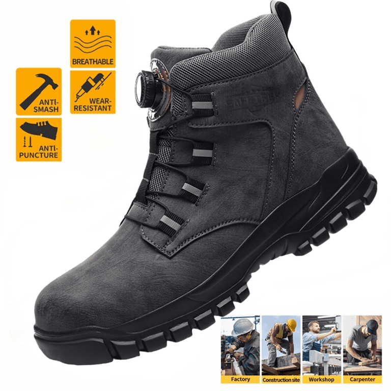 SAFETREK Men Steel Toe Safety Shoes: Anti-Smash Puncture  display picture 3