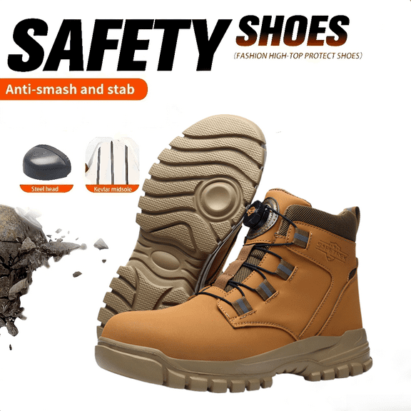 SAFETREK Steel Toe Safety Shoes for Men Women: Anti-Smash Anti-Puncture Anti-Slip Work Boots, Waterproof Protective Work Footwear,Lightweight Comfortable Shoes For Industrial Factory Construction